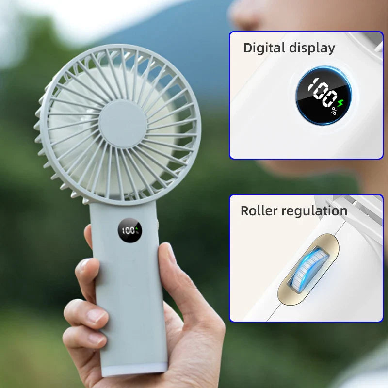 Portable Handheld High-Speed Fan with LED Display-0
