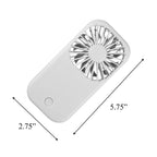 Portable White Handheld Fan with Kickstand-1
