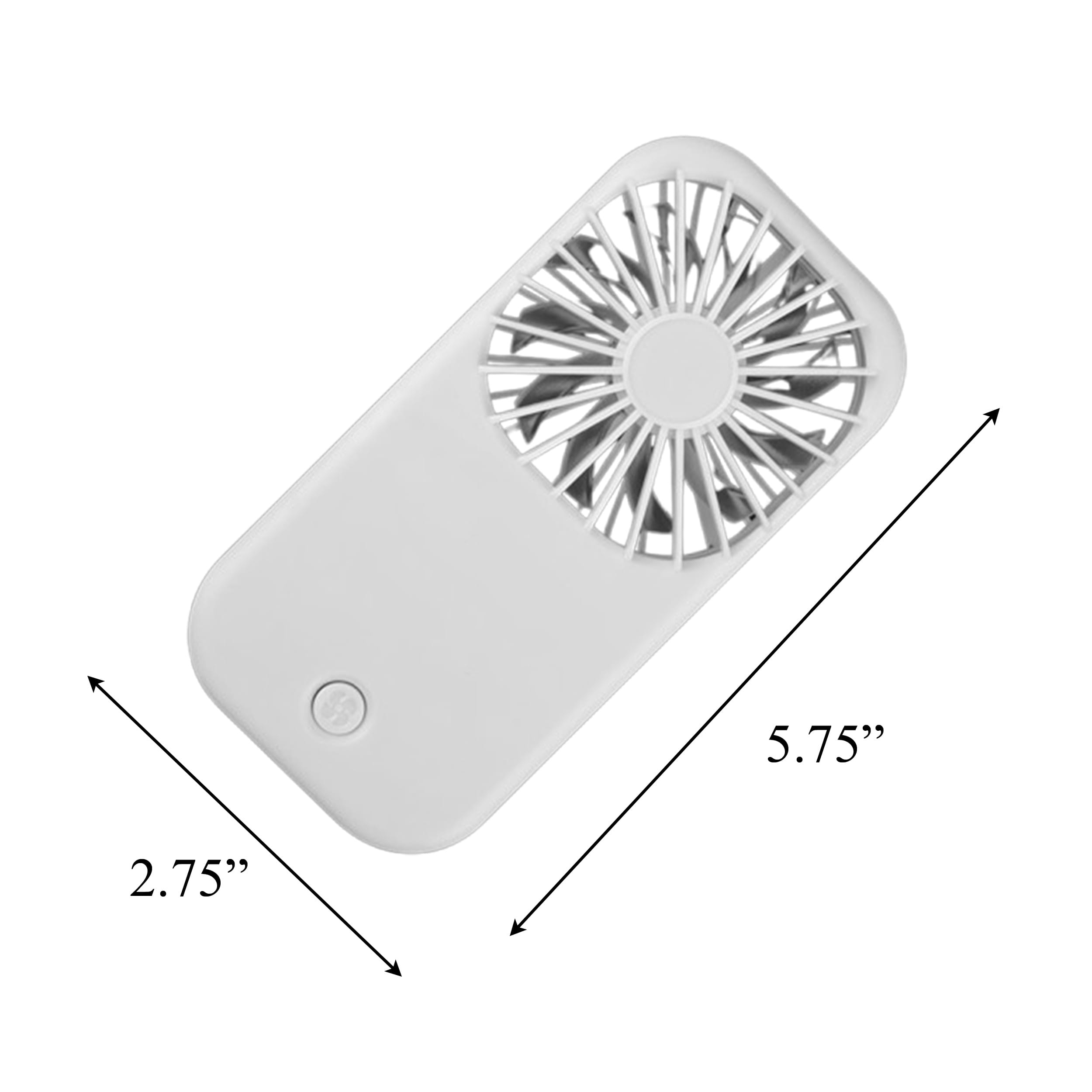 Portable White Handheld Fan with Kickstand-1