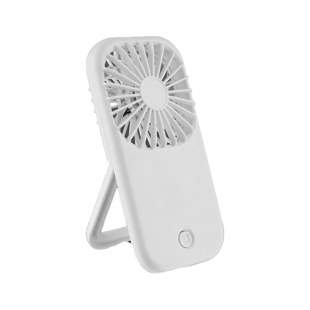Portable White Handheld Fan with Kickstand-0